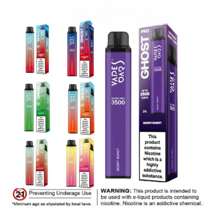 NEW VAPE BAR GHOST PRO 3500 PUFFS DISPOSABLE VAPE