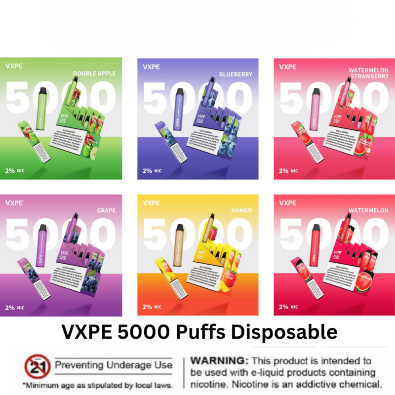 VXPE 5000 Puffs Disposable Vape Rechargeable