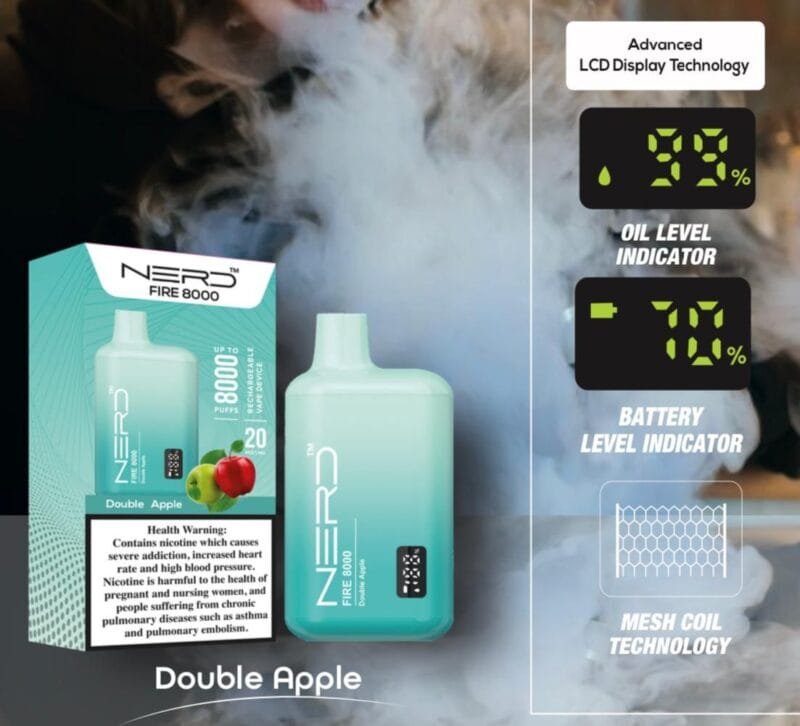 Nerd Fire 8000 Puffs Disposable Vape 2 Nicotine Vape Shop Dubai Vape Shop Near Me 26