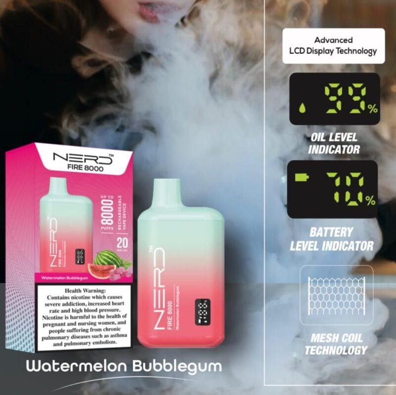 Nerd Fire 8000 Puffs Disposable Vape 2 Nicotine Vape Shop Dubai Vape Shop Near Me 31