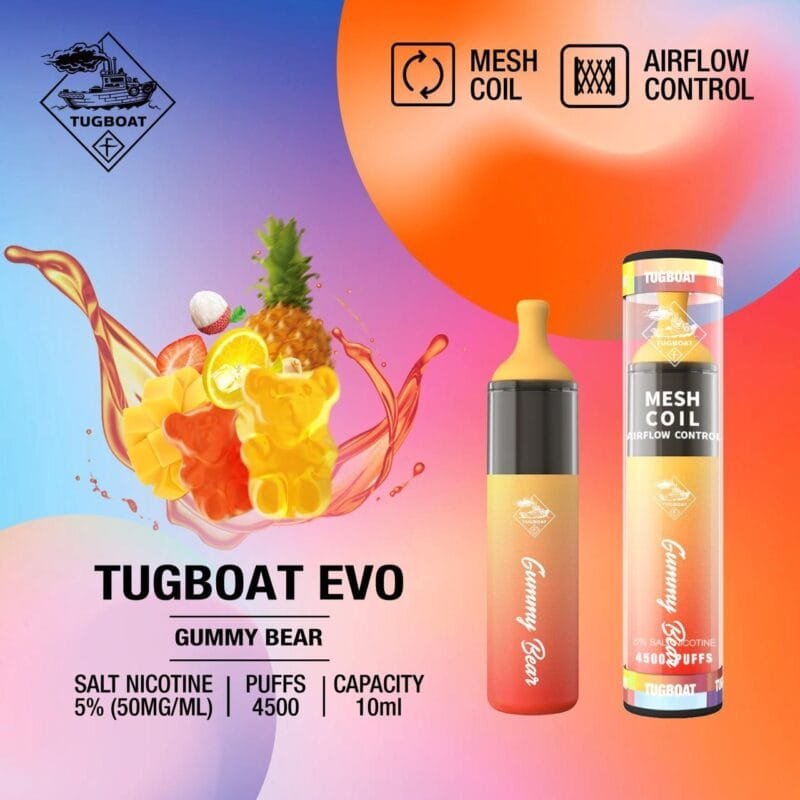 Tugboat Evo Disposable Vape 4500 Puffs All Flavors In Dubai Vape Shop Dubai Vape Shop Near Me 24