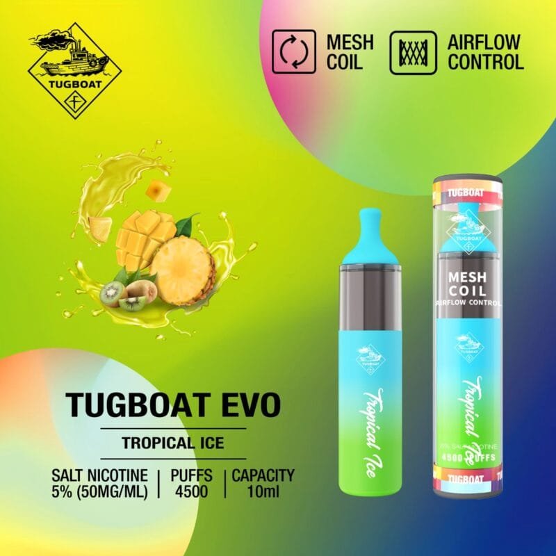 Tugboat Evo Disposable Vape 4500 Puffs All Flavors In Dubai Vape Shop Dubai Vape Shop Near Me 30