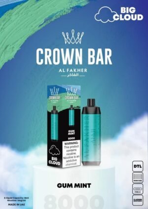 Al Fakher Gum Mint Crown Bar 8000 Puffs Vape Shop Dubai Vape Shop Near Me