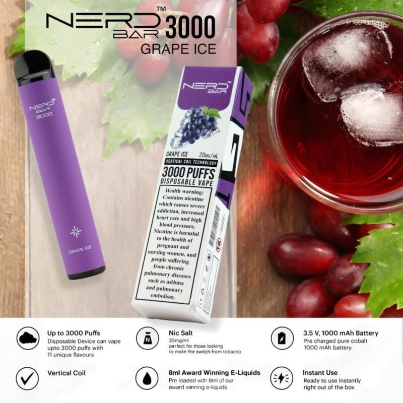 Nerd Bar 3000 Puffs Disposable Vape Vape Shop Dubai Vape Shop Near Me 6