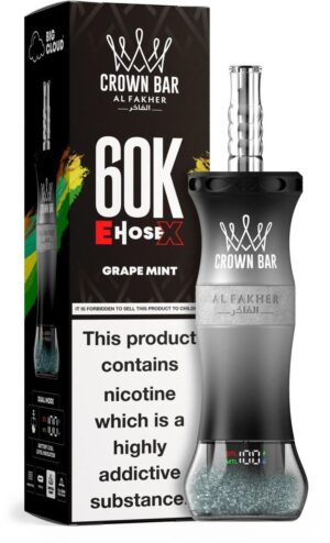 Crown Bar Al Fakher E-hose 60k Puffs Disposable Vape Grape Mint