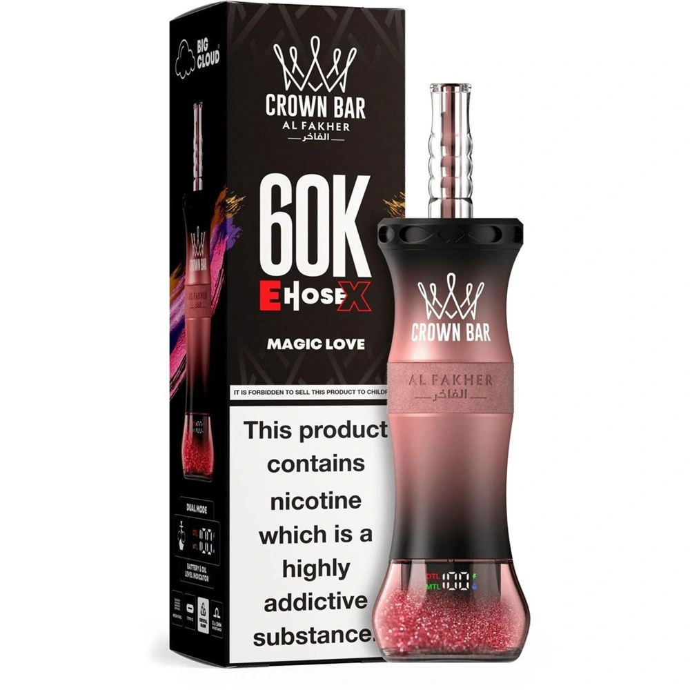 Crown Bar Al Fakher E-hose 60k Puffs Magic Love Disposable Vape 1 magic love al fakher